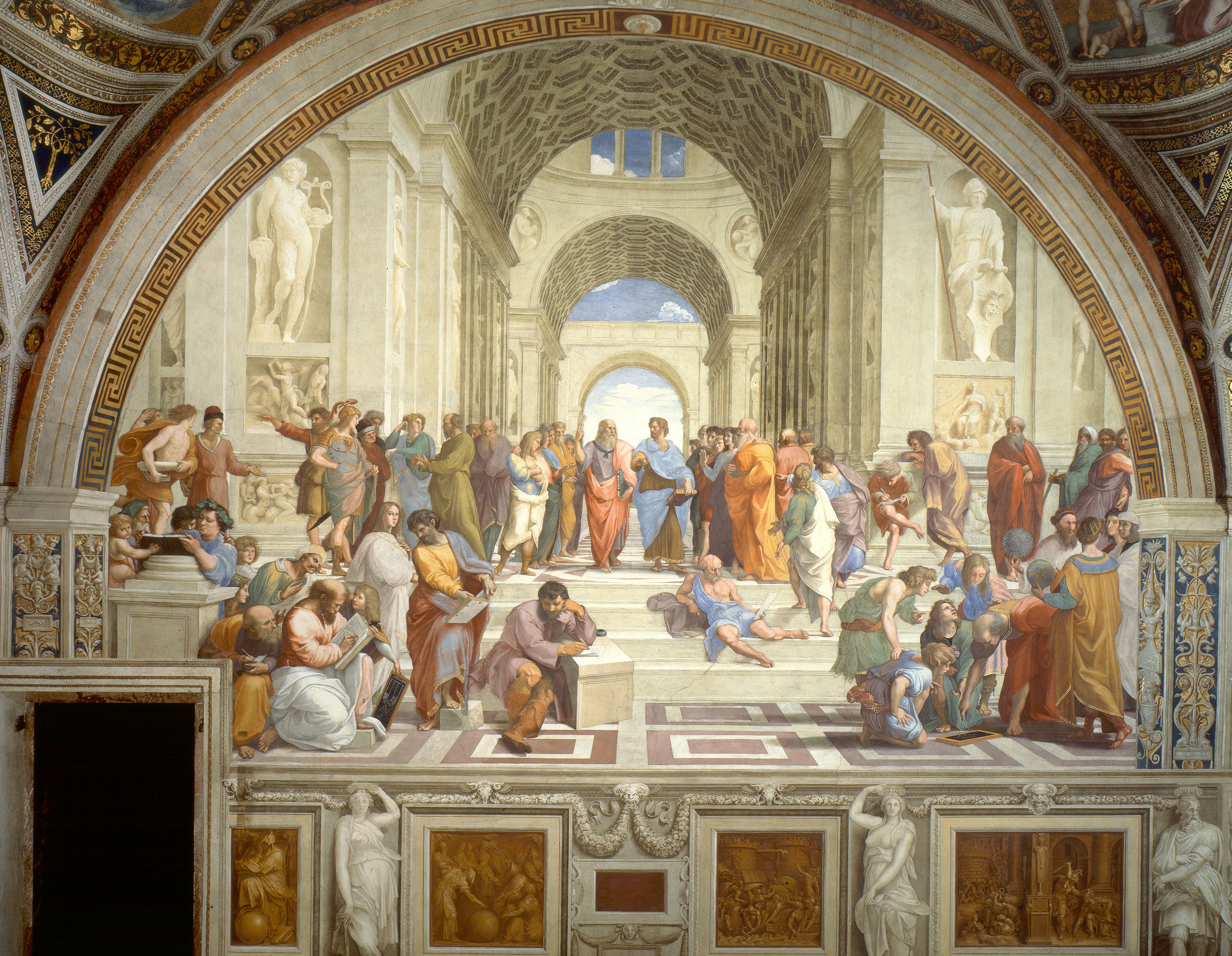 Raphael, The School of Athens (1509-1511) - the philosophers of antiquity gathered in one hall