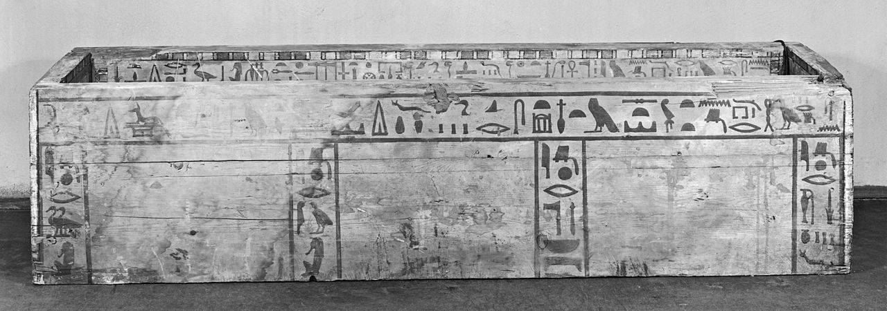 Painted Egyptian 
        coffin of 
        Rehu-er-djer-sen with hieroglyphic texts, Walters Art Museum