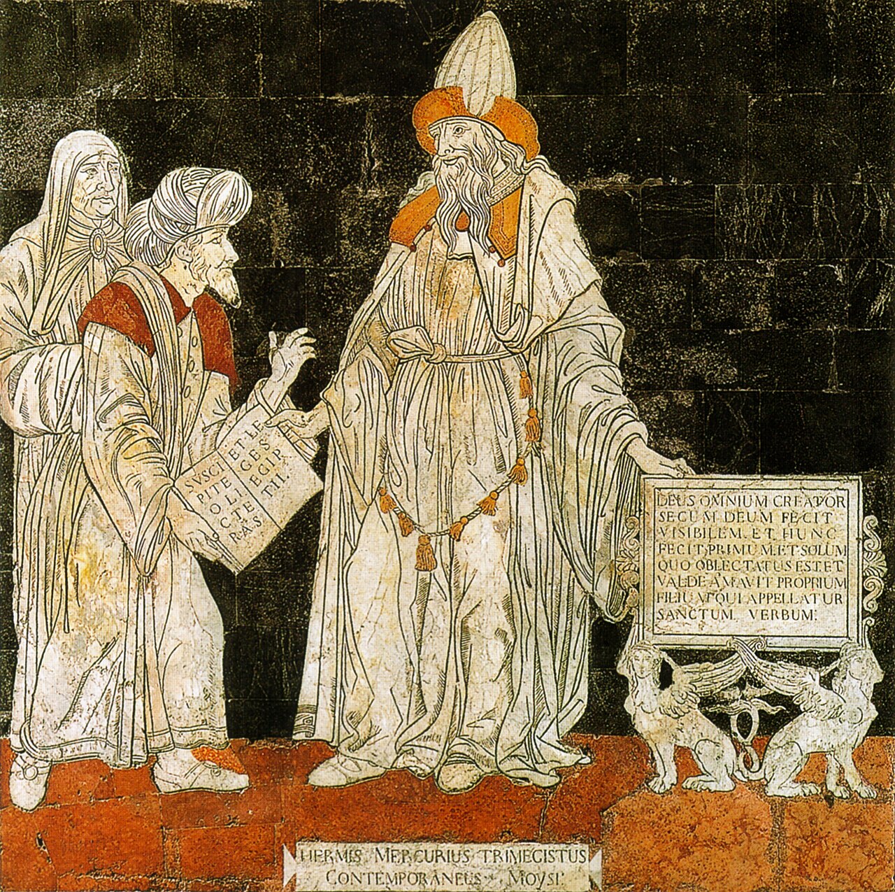 Hermes 
        Trismegistus floor 
        mosaic, Siena Cathedral