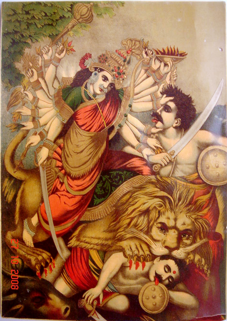 Durga 
        Mahishasura-mardini, the
         slayer of the buffalo demon