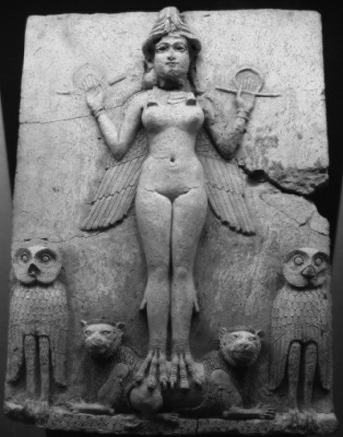 Disk of Enheduanna,
        calcite 
        relief, Penn Museum