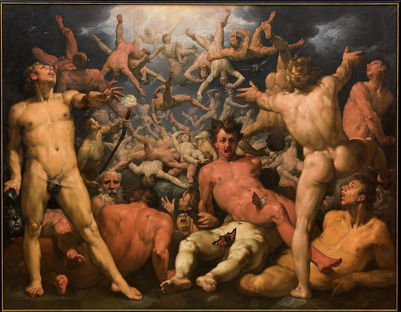 The Fall of the Titans by
         Cornelis 
        Cornelisz. van Haarlem, 1588