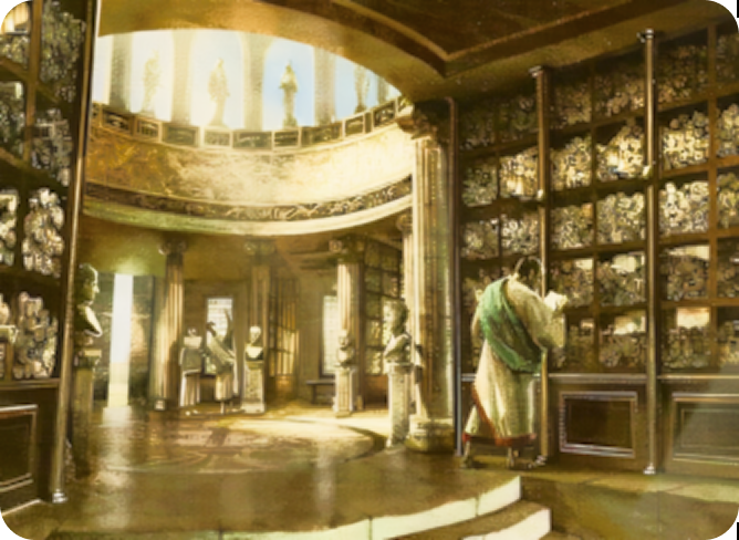 The library of the Temple of Zeus.